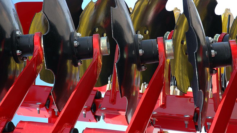 coated parts on farming equipment